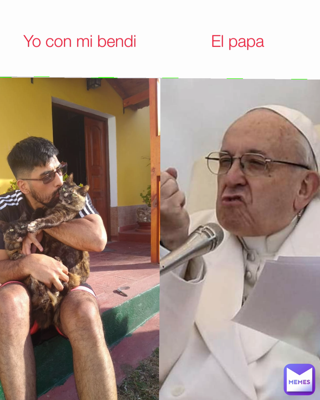 El papa  Yo con mi bendi