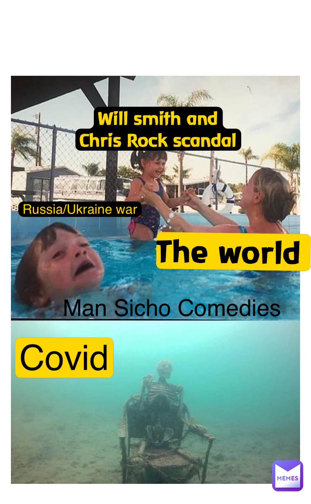 The world Will smith and
Chris Rock scandal Russia/Ukraine war Covid Man Sicho Comedies