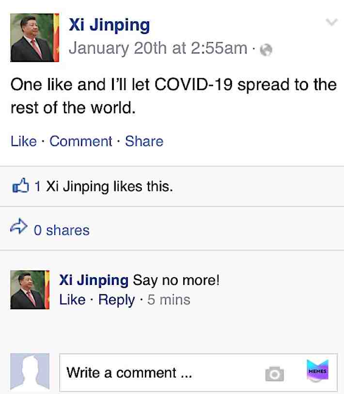 #memes #China #coronavirus #facebook