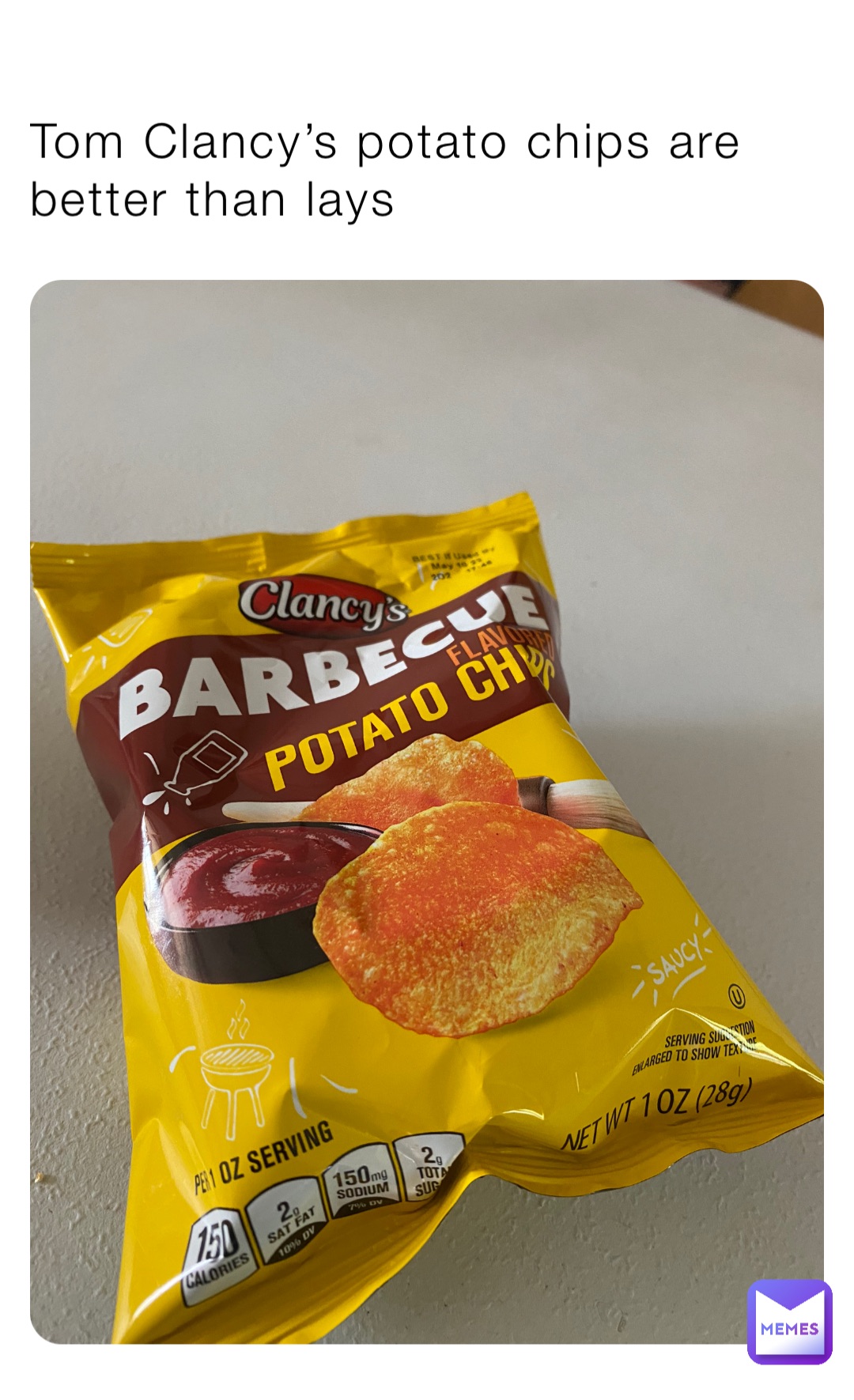 Tom Clancy’s potato chips are better than lays