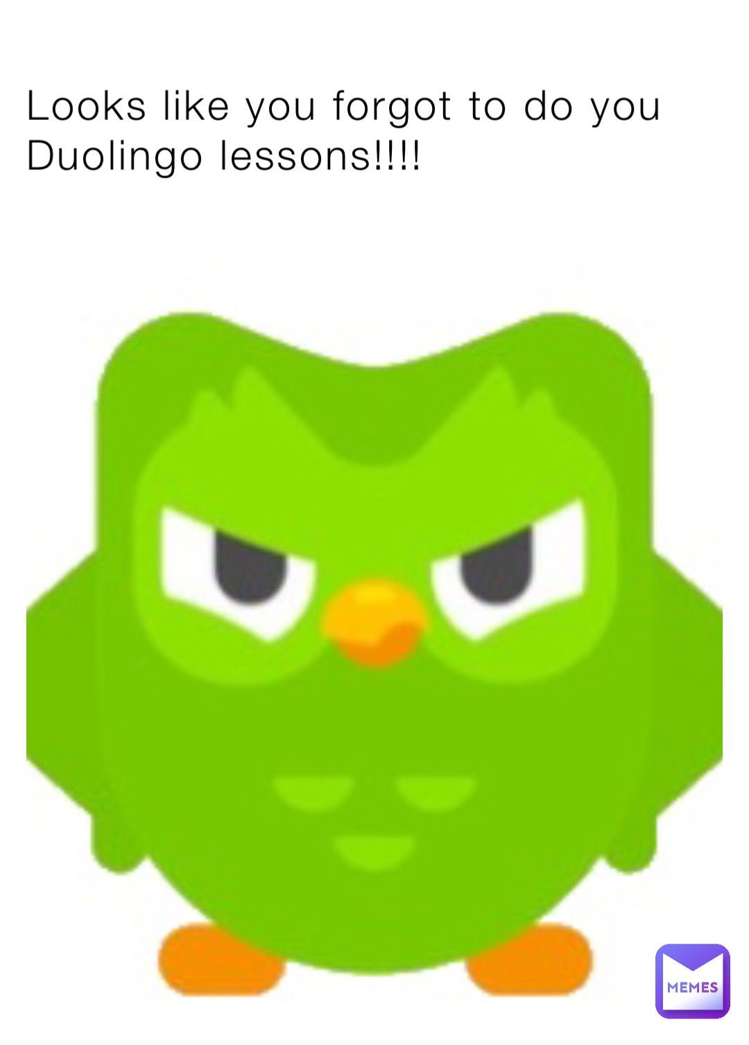 Looks like you forgot to do you Duolingo lessons!!!!