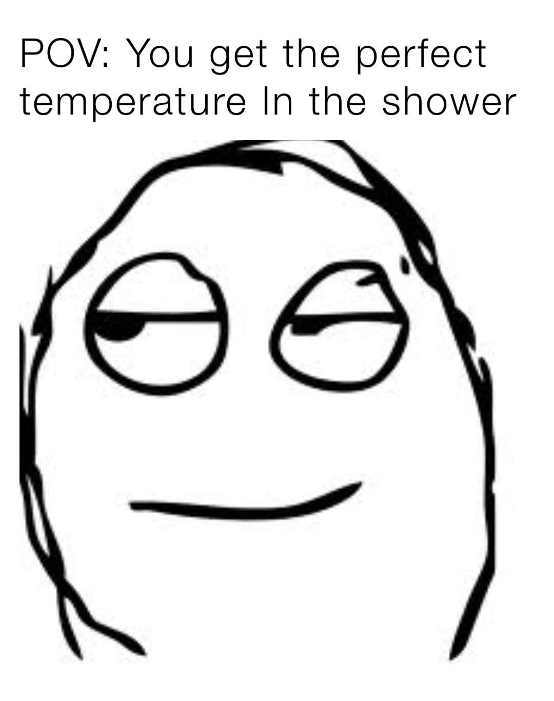 POV: You get the perfect temperature In the shower
