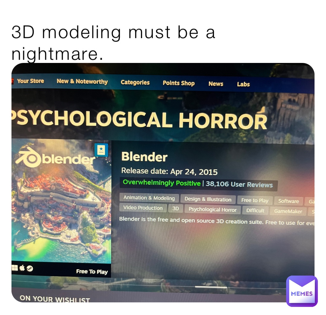 3D modeling must be a nightmare.