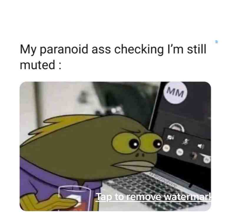 Fax gotta check i get paranoid so i check to see if my mic is muted every second of the class 😂