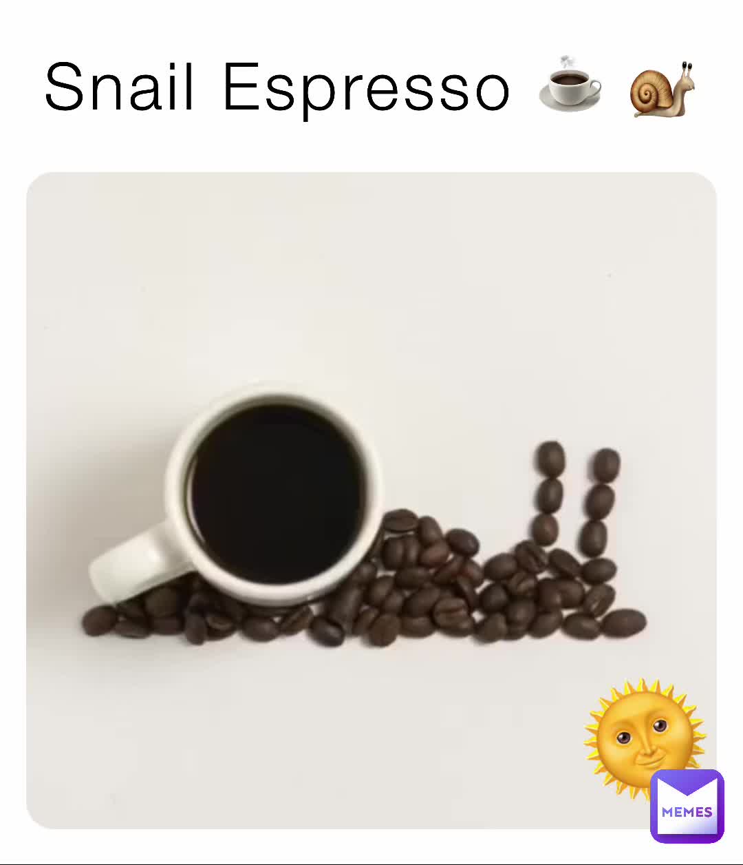 Snail Espresso ☕️ 🐌 🌞 | @cottoncandyinky | Memes