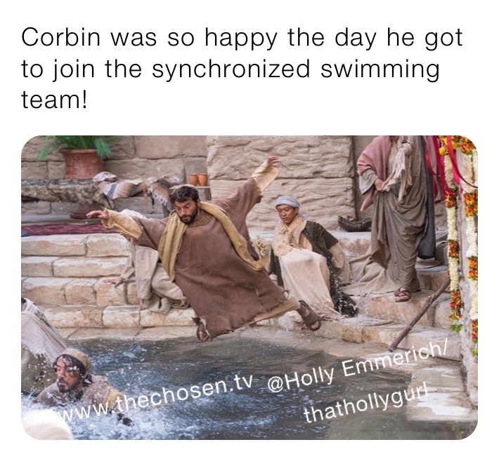 Corbin was so happy the day he got to join the synchronized swimming team!