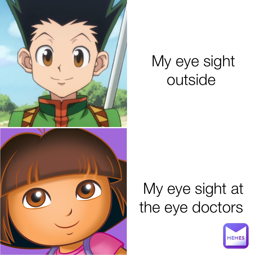 My eye sight outside My eye sight at the eye doctors