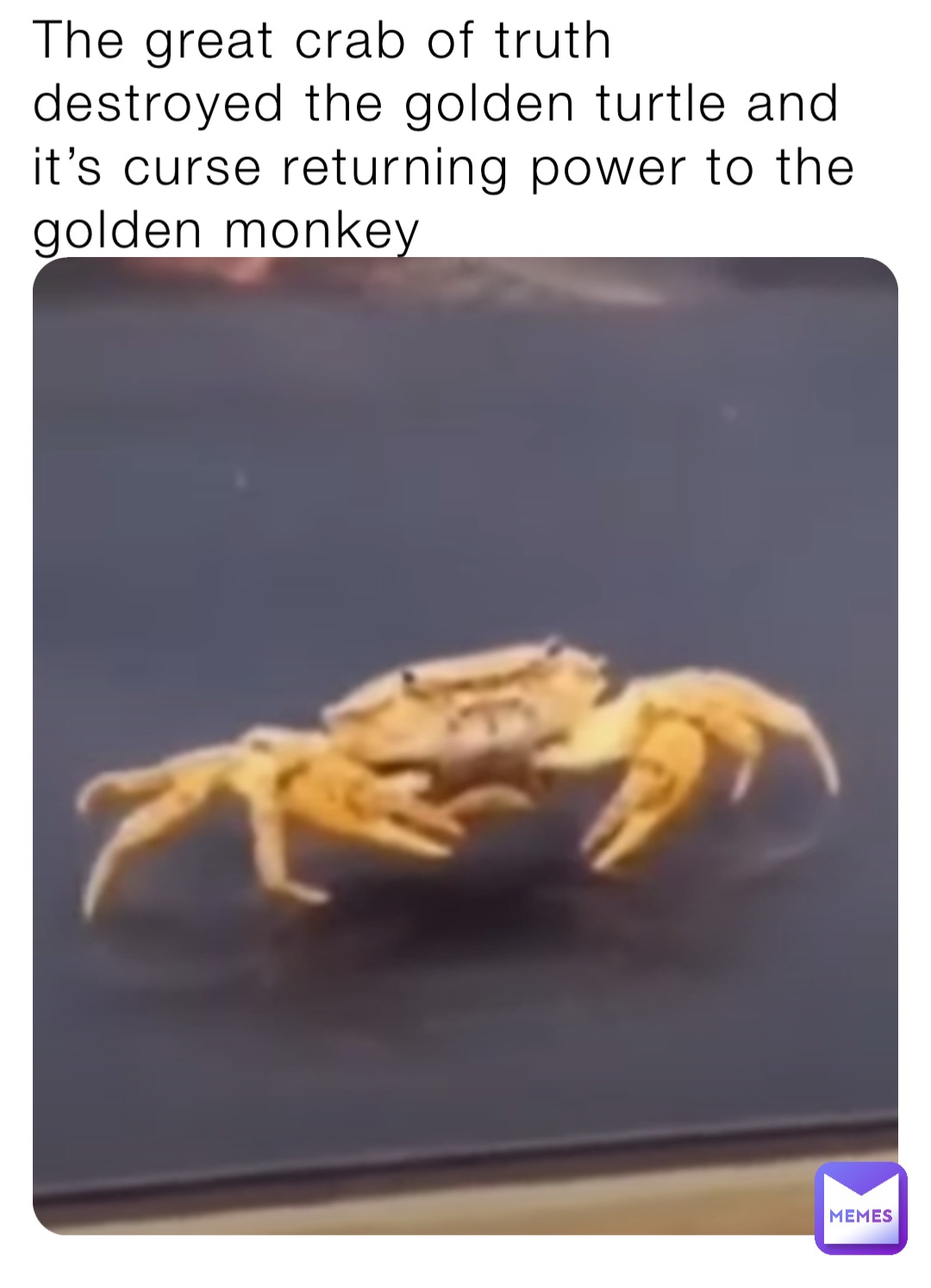 The great crab of truth destroyed the golden turtle and it’s curse returning power to the golden monkey
