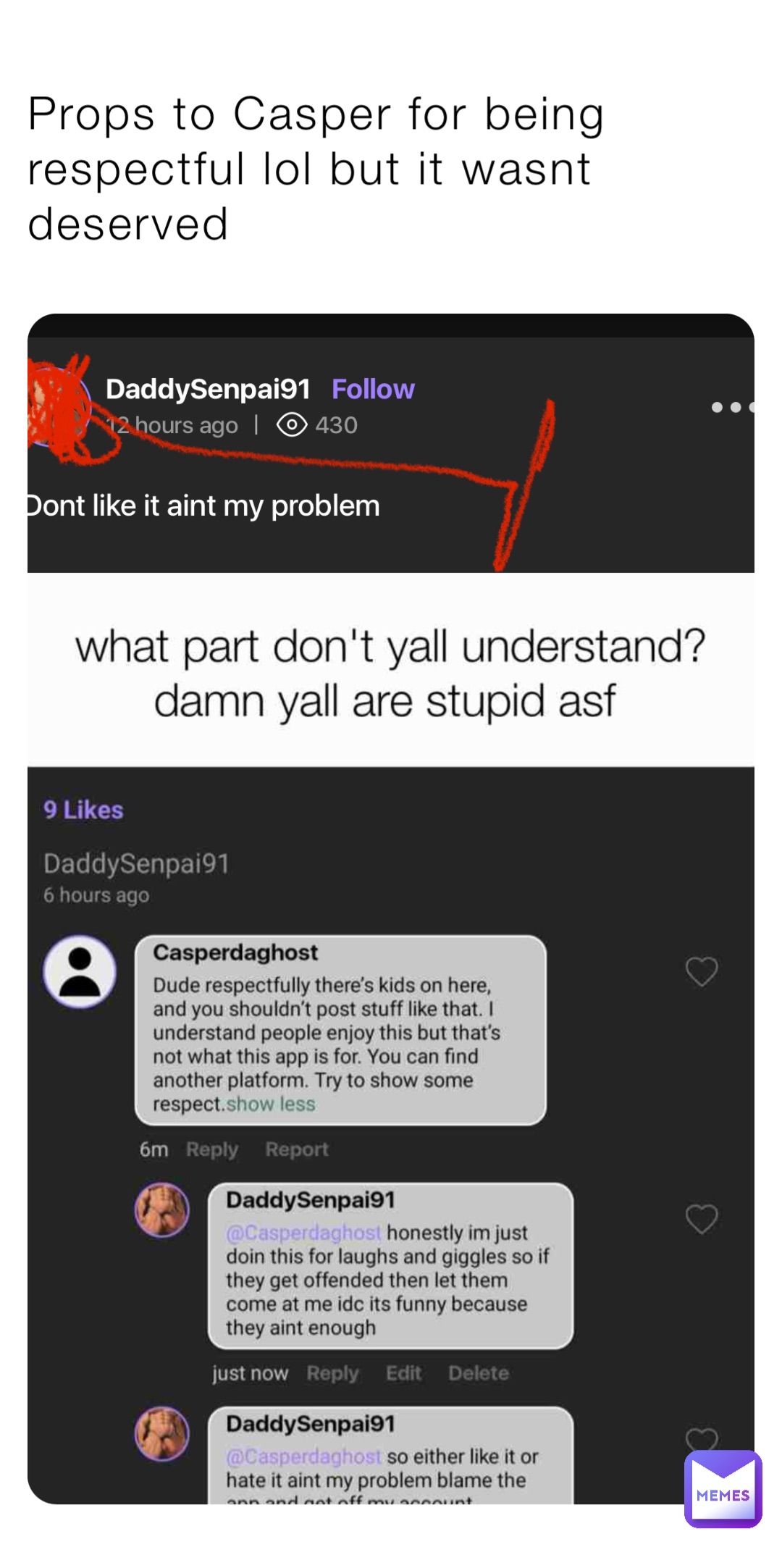 Props to Casper for being respectful lol but it wasnt deserved