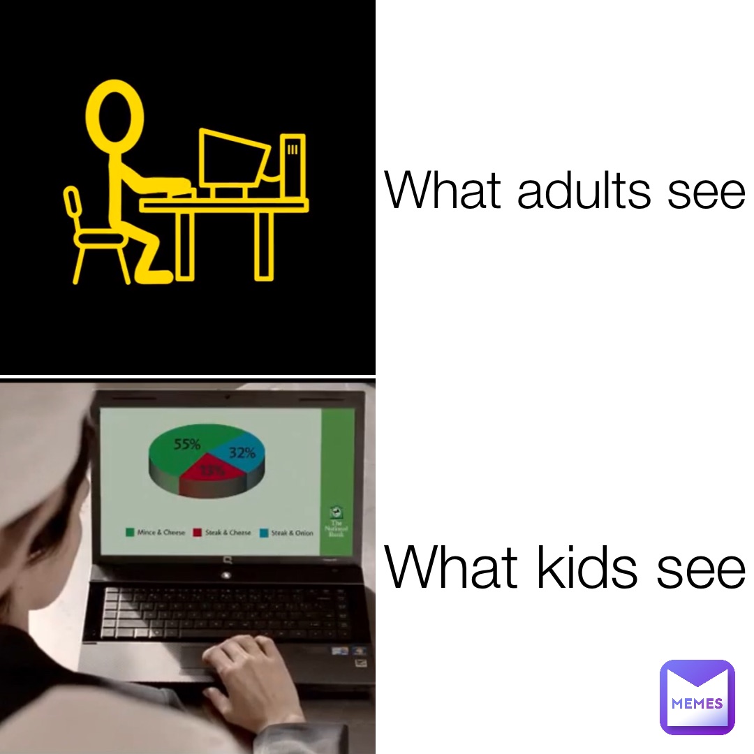 What adults see What kids see