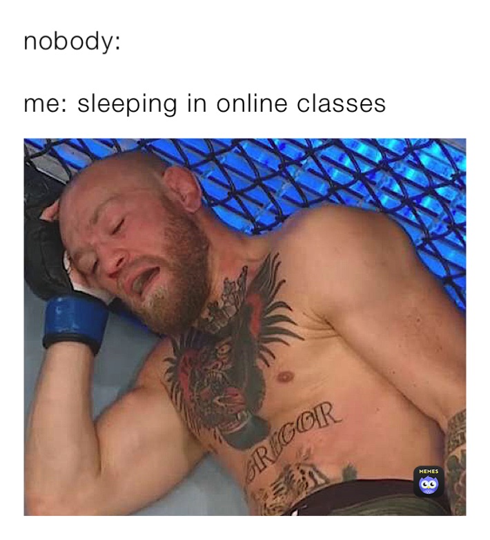 nobody:

me: sleeping in online classes 