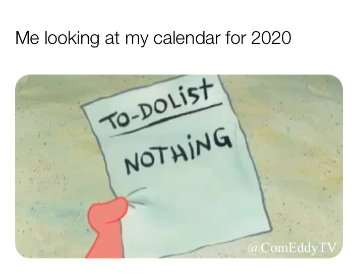 #comedy  #memes ​ #2020  #todolist  #spongebob