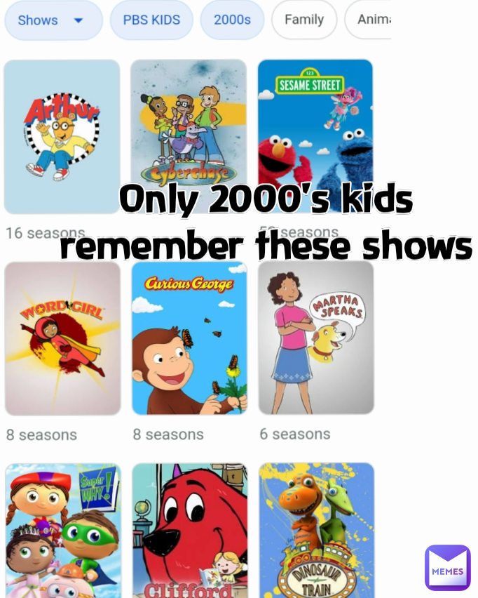 Only 2000's kids remember these shows