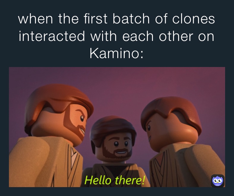 when the first batch of clones interacted with each other on Kamino: