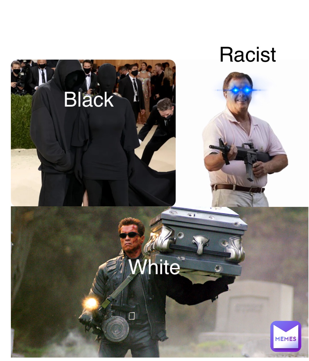 Double tap to edit Black White Racist