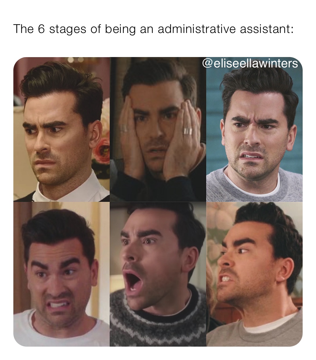 The 6 stages of being an administrative assistant: