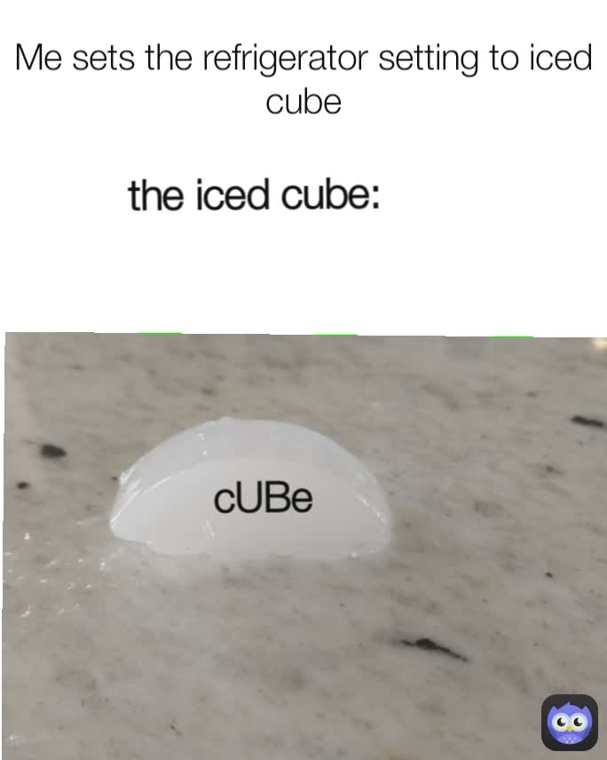 the iced cube: 





cUBe

 Me sets the refrigerator setting to iced cube