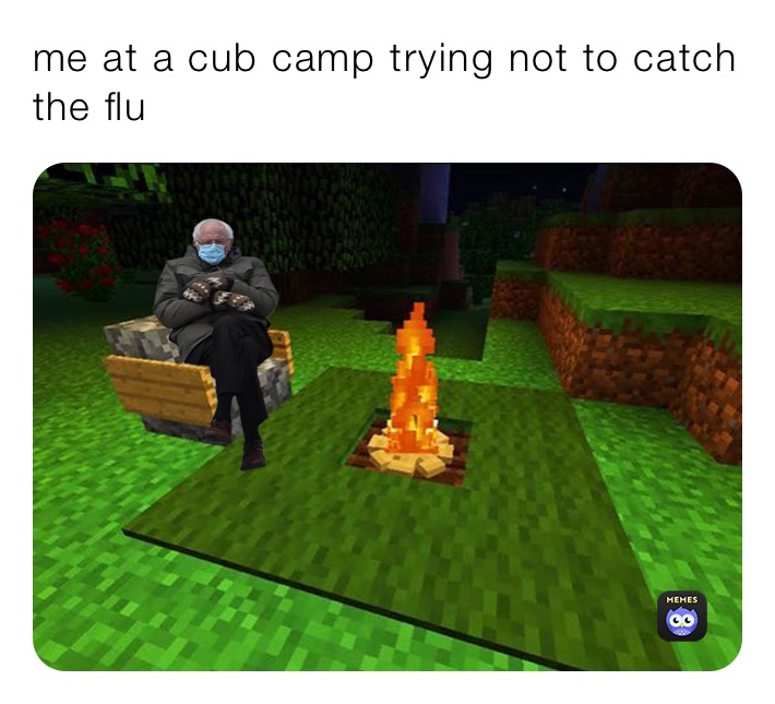 me at a cub camp trying not to catch the flu