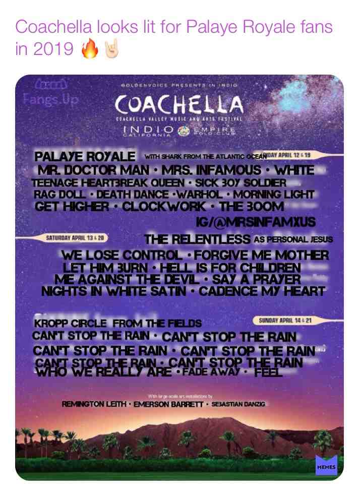 #palayeroyale #memes #coachella #remingtonleith #sebastiandanzig #emersonbarrett #lol #comedy #coachella2019