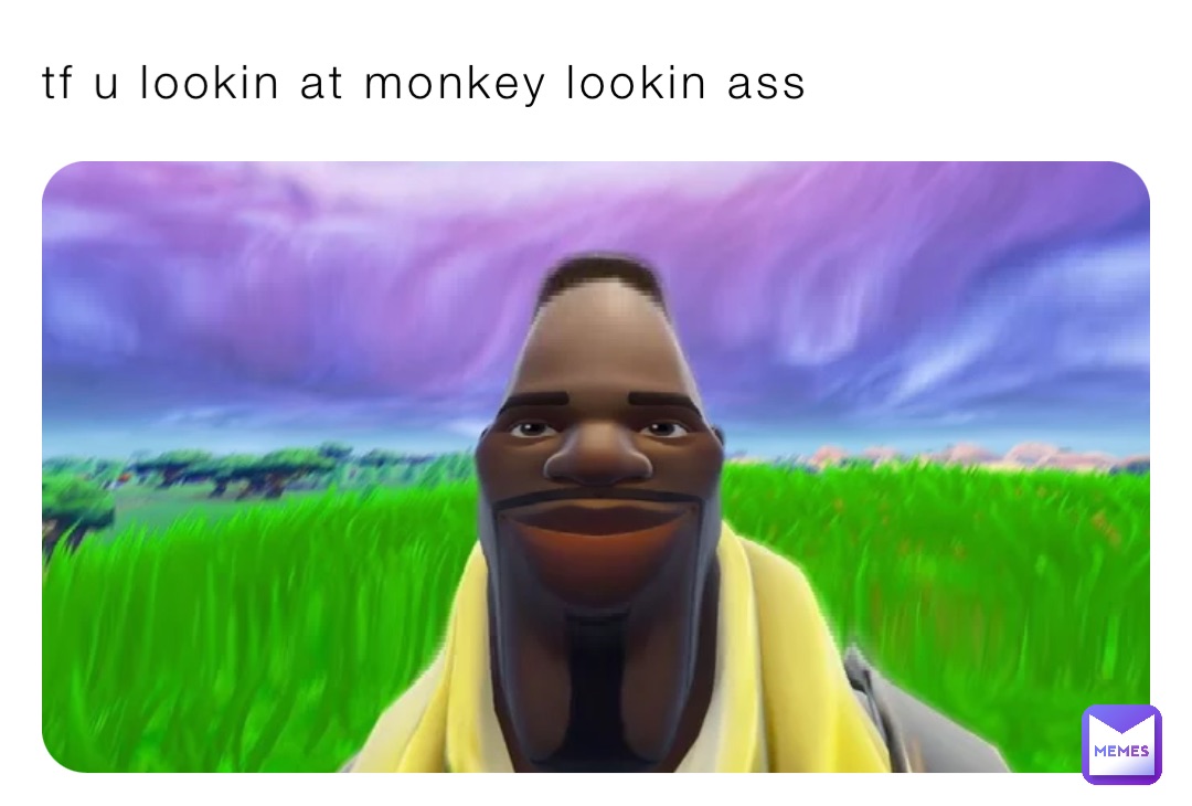 tf u lookin at monkey lookin ass