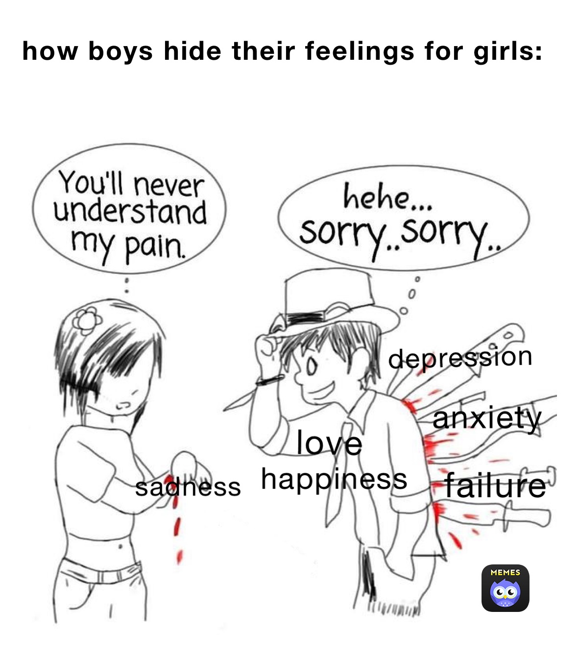 how boys hide their feelings for girls: