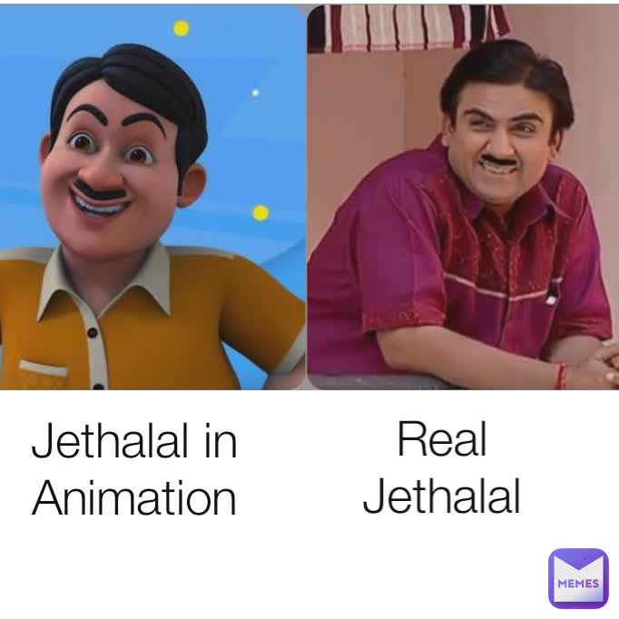 Real Jethalal Jethalal in Animation