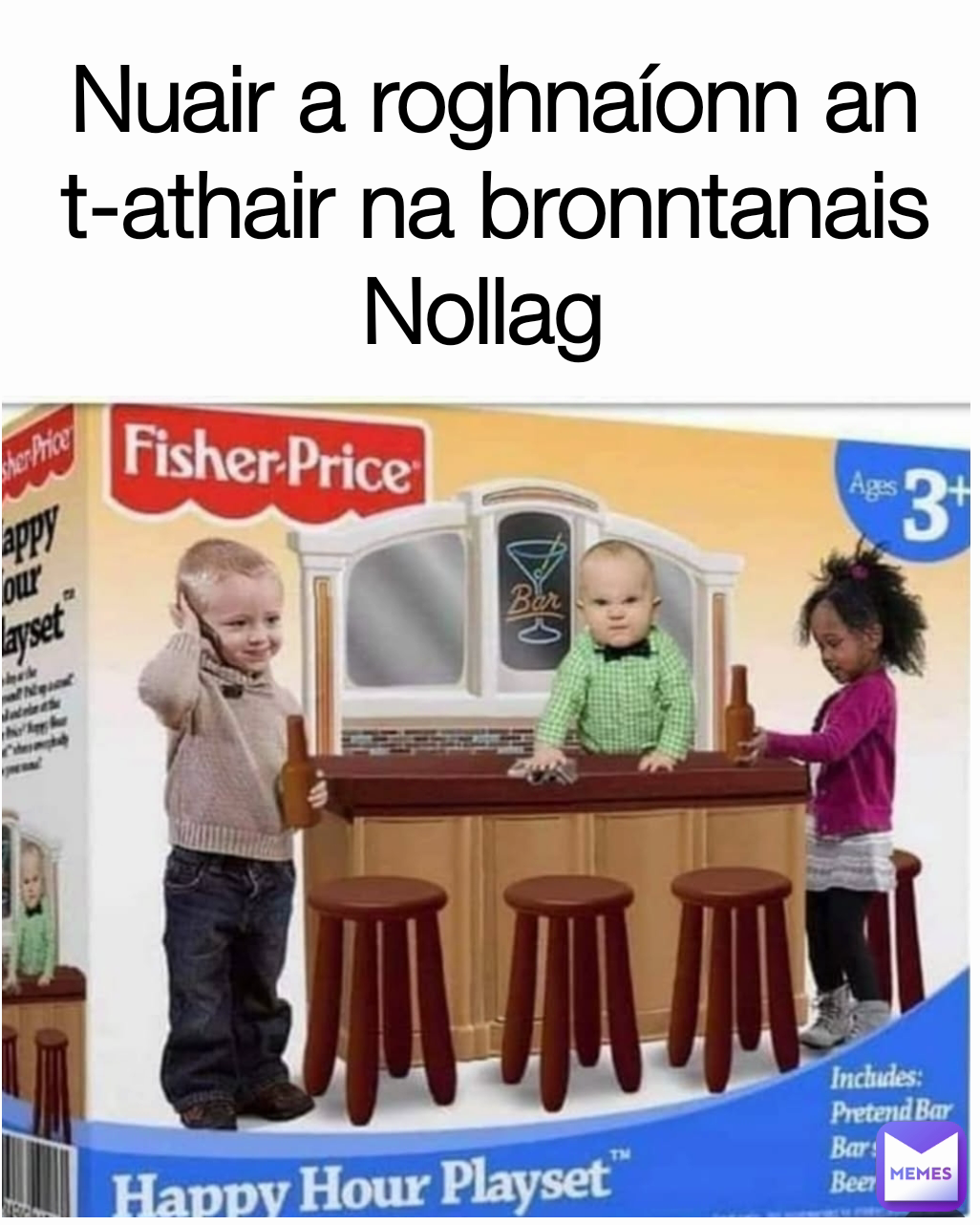 Nuair a roghnaíonn an t-athair na bronntanais Nollag 