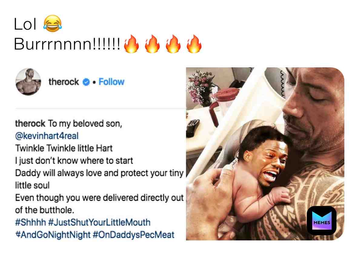 I’m sorry but I literally had to post this 😂 #dwaynetherockjohnson #kevinhart #pecmeat #😂 #lol