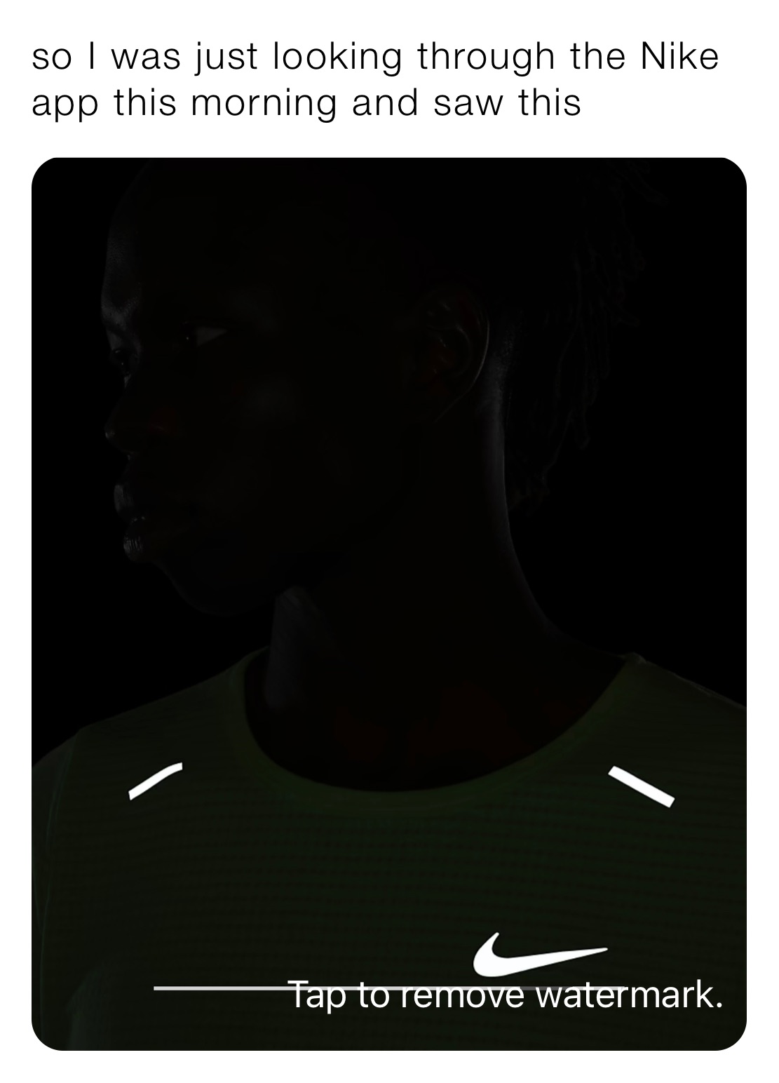 so I was just looking through the Nike app this morning and saw this