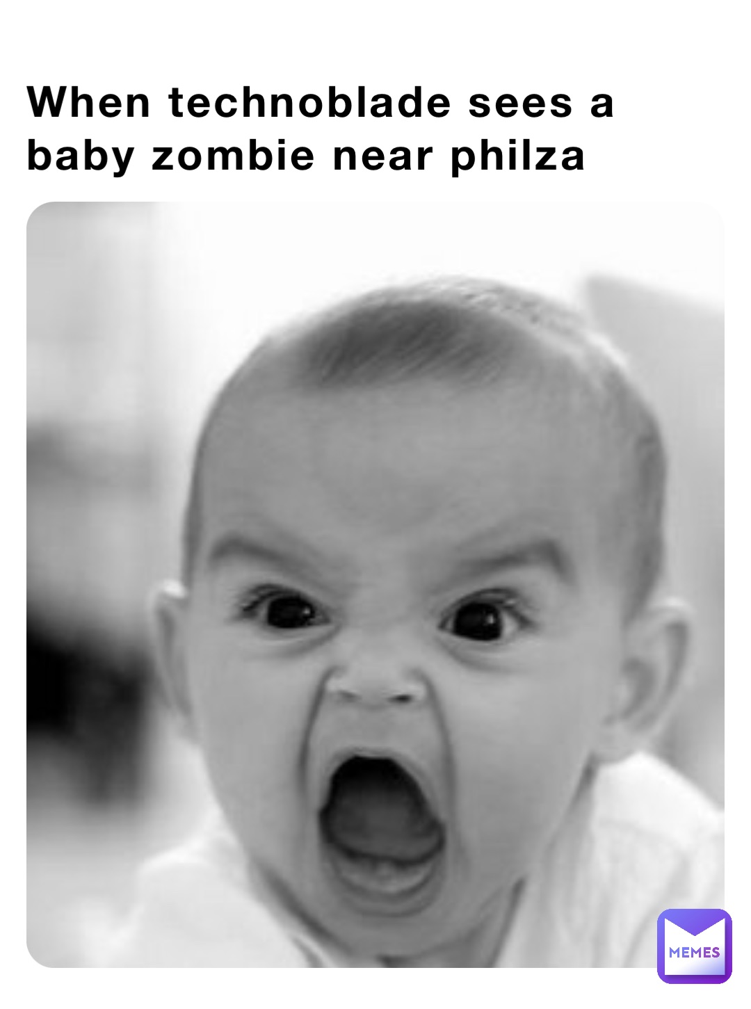 When technoblade sees a baby zombie near philza