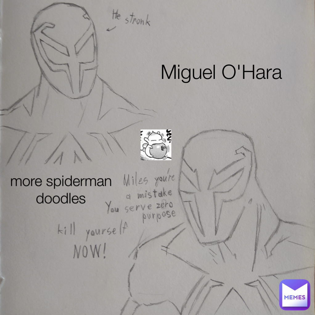 more spiderman doodles Miguel O'Hara 