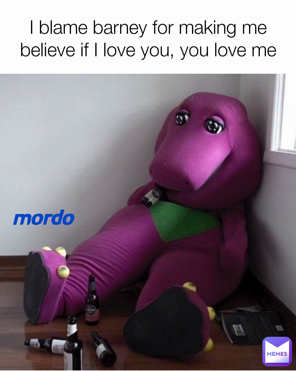 mordo  I blame barney for making me believe if I love you, you love me