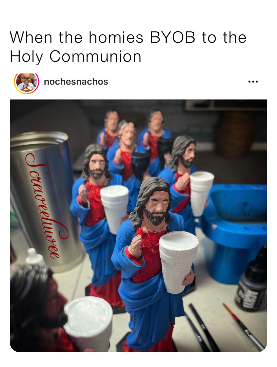 When the homies BYOB to the Holy Communion