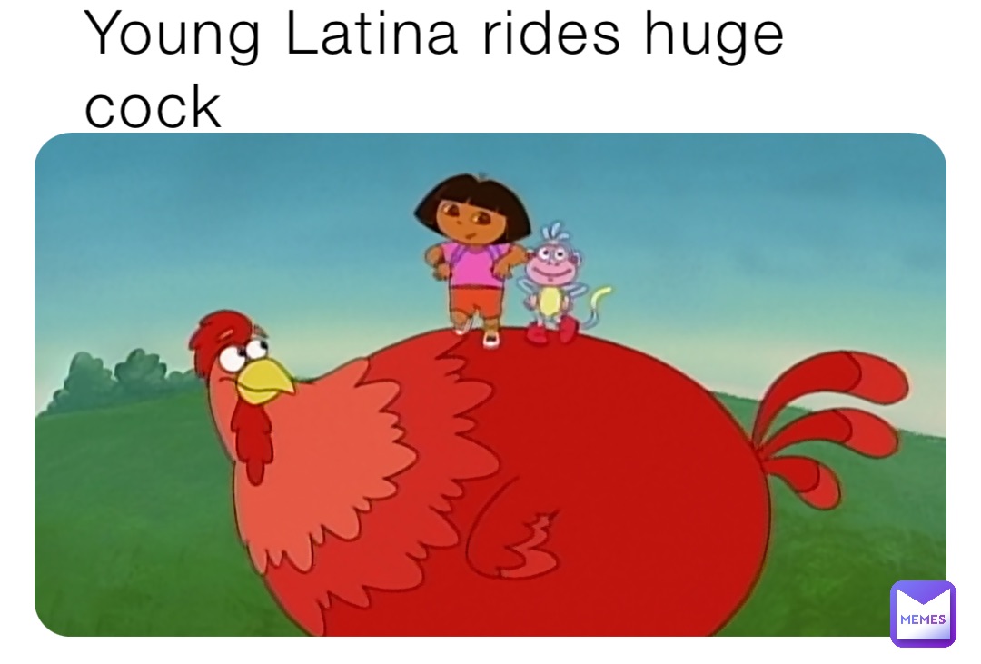 Young Latina rides huge cock