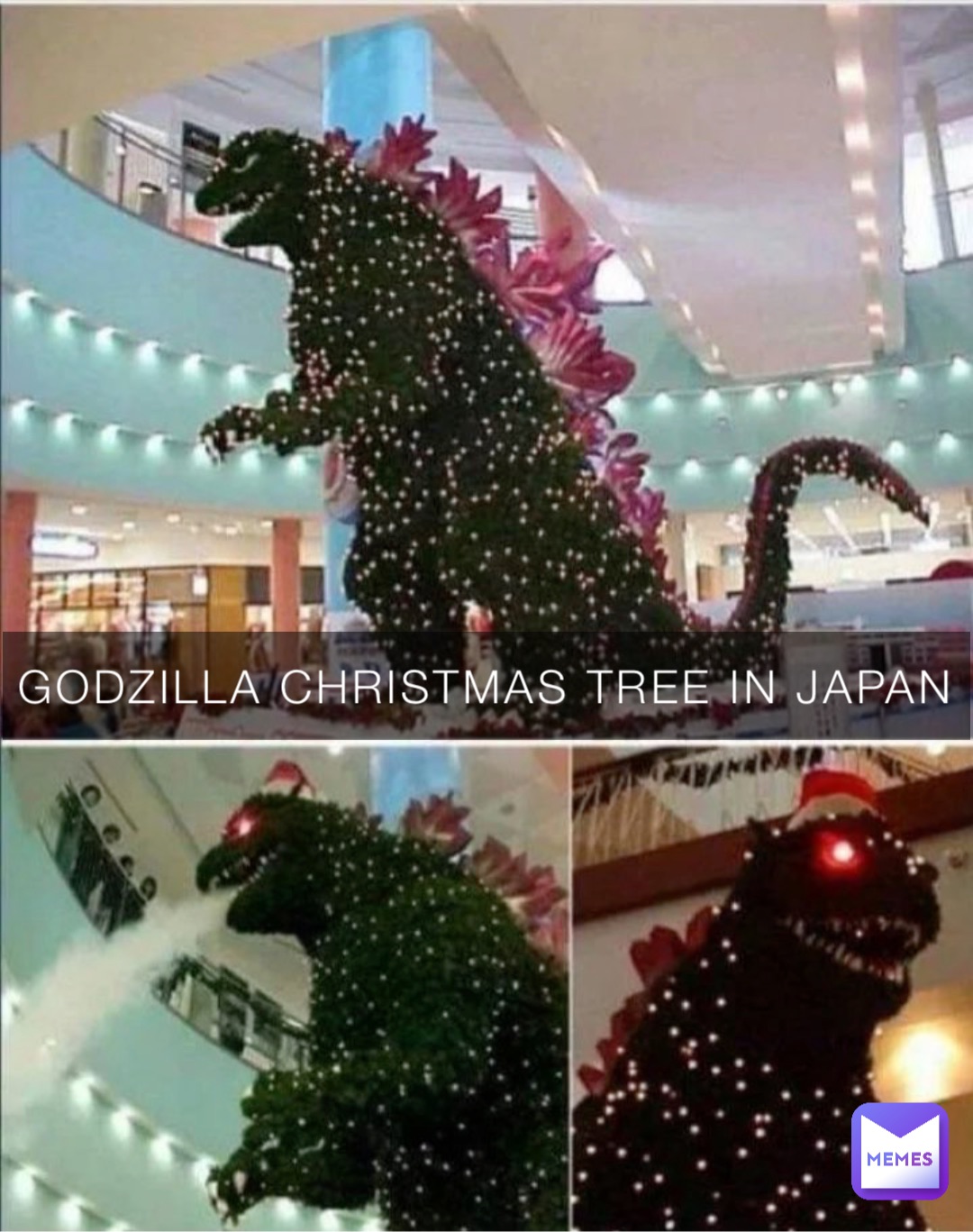 GODZILLA CHRISTMAS TREE IN JAPAN