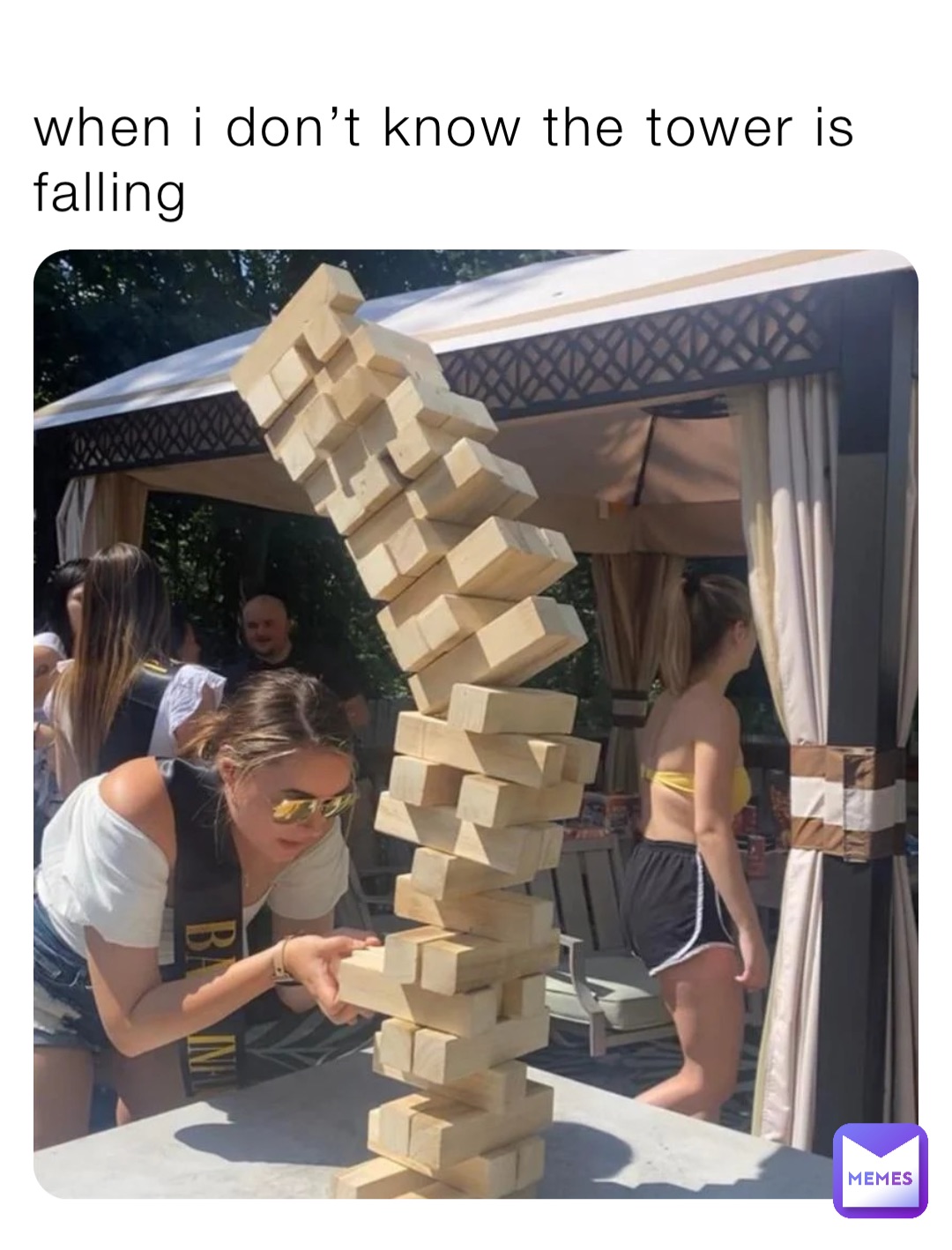 when i don’t know the tower is falling