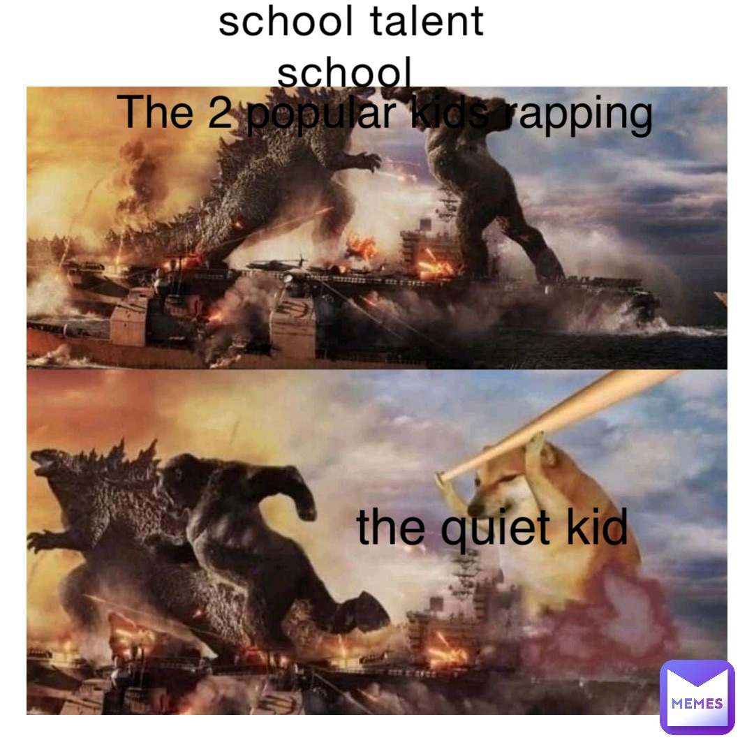 school talent school The 2 popular kids rapping the quiet kid