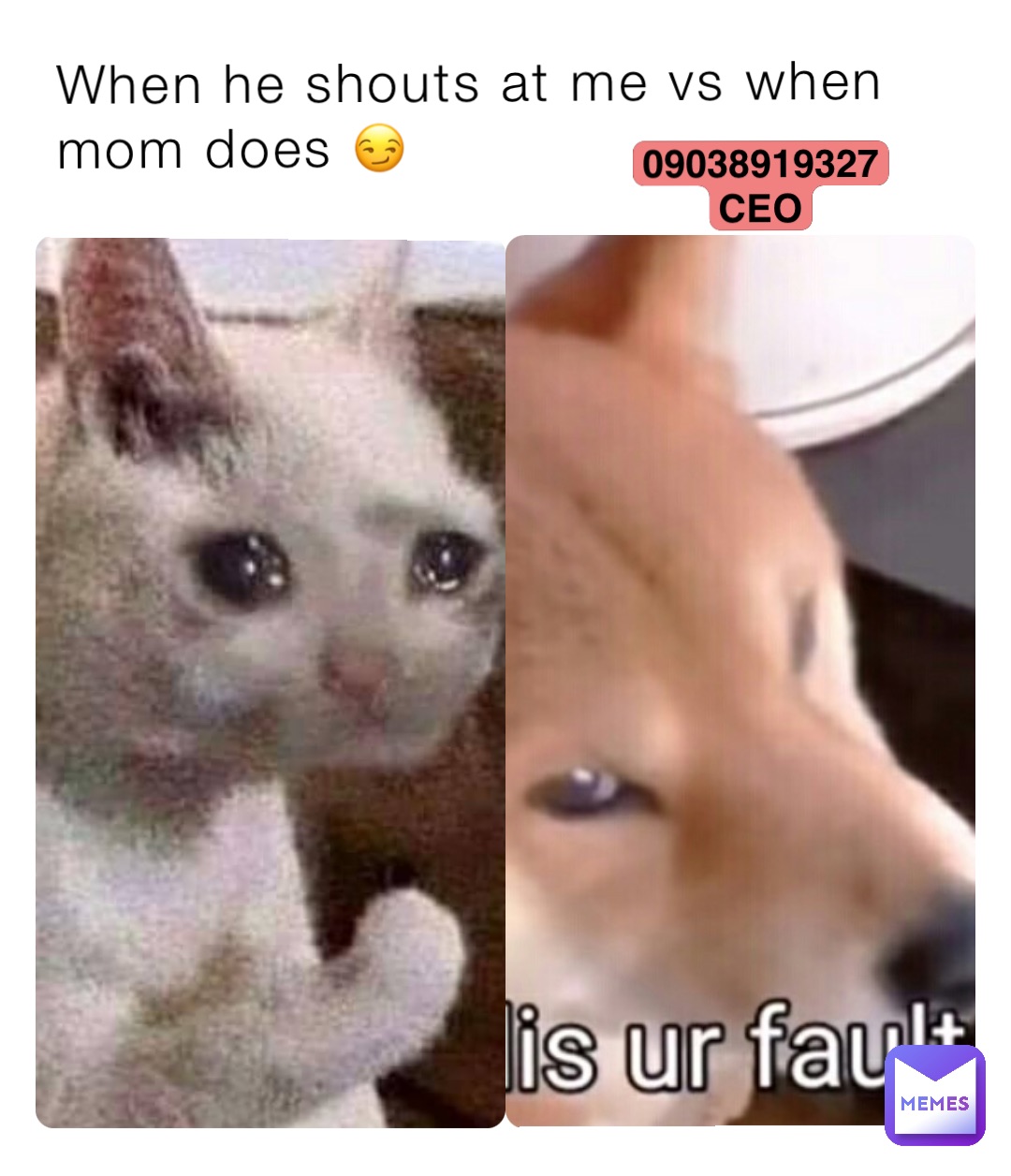 When he shouts at me vs when mom does 😏 09038919327
CEO