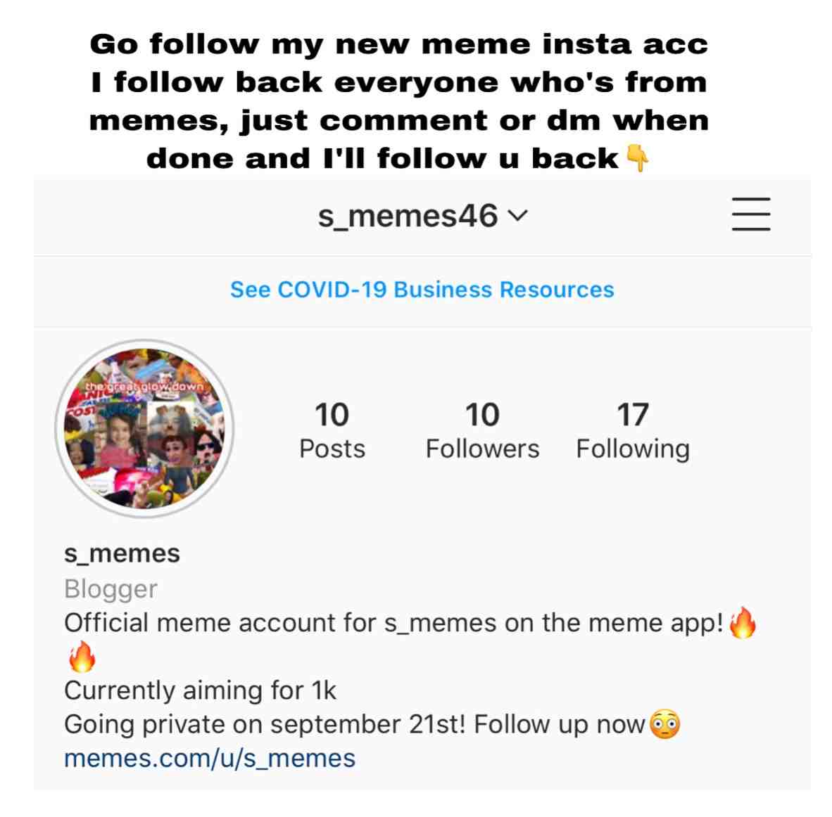 @s_memes46 follow for exclusive content and 30+ seconds long videos comment when you’re done and I’ll follow u back  #notameme  #instagram