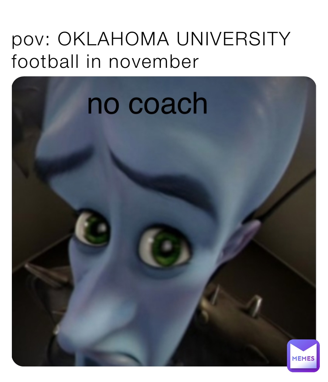 pov: OKLAHOMA UNIVERSITY football in november no coach