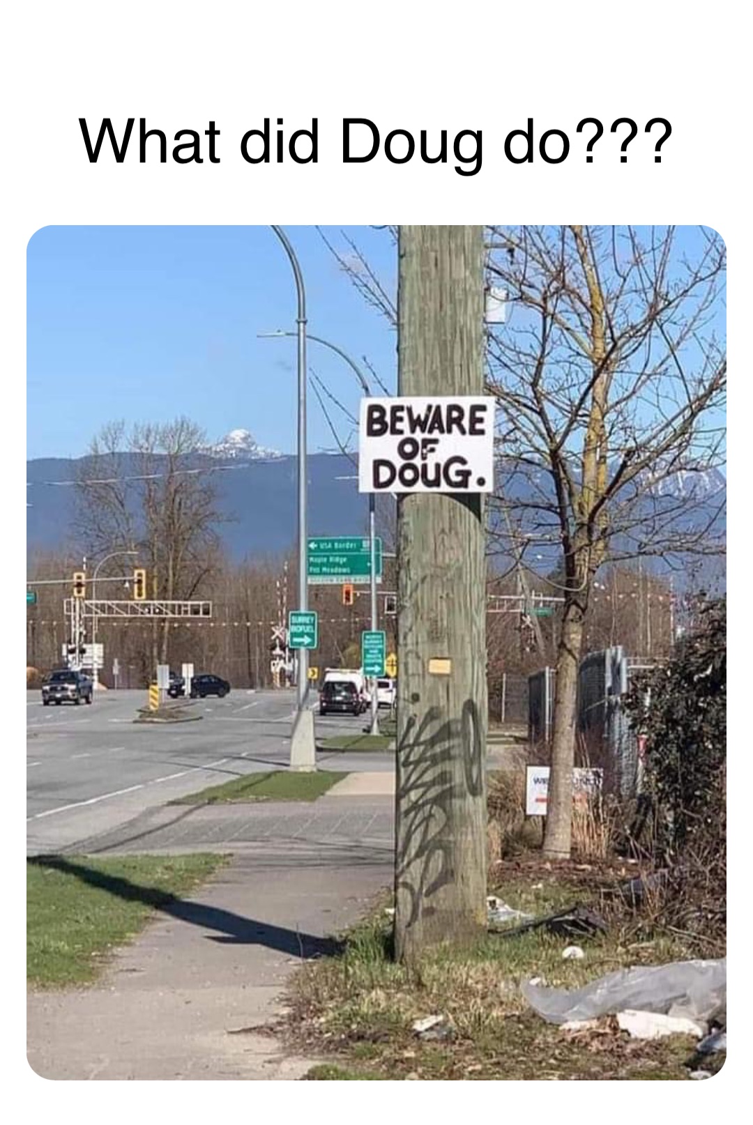 Double tap to edit What did Doug do???