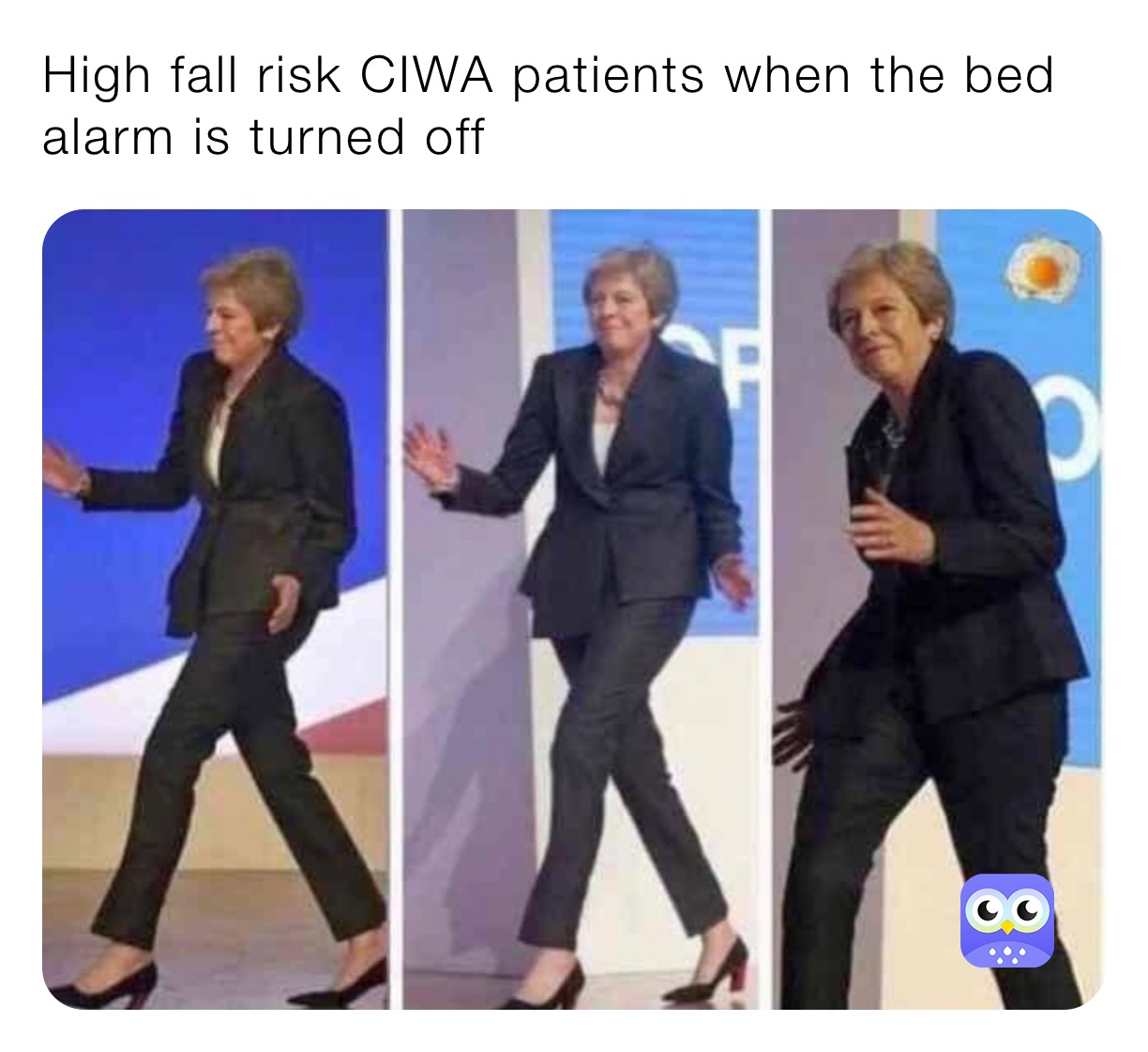 High fall risk CIWA patients when the bed alarm is turned off