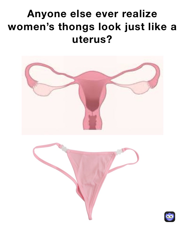 Anyone else ever realize women’s thongs look just like a uterus?