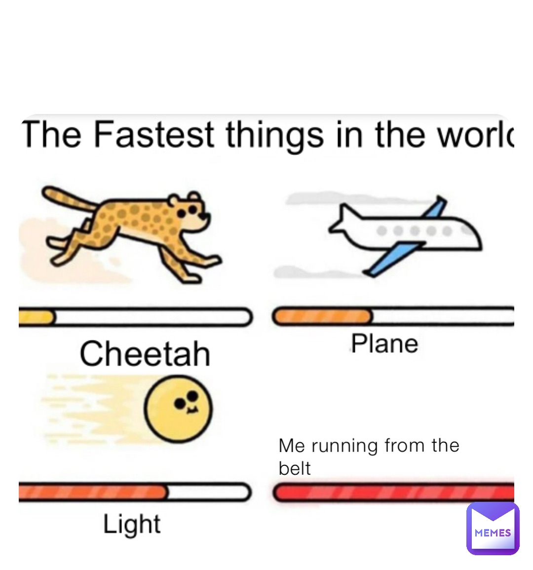 Me running from the belt