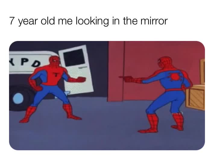 #7  #year  #old  #me looking in the  #mirror