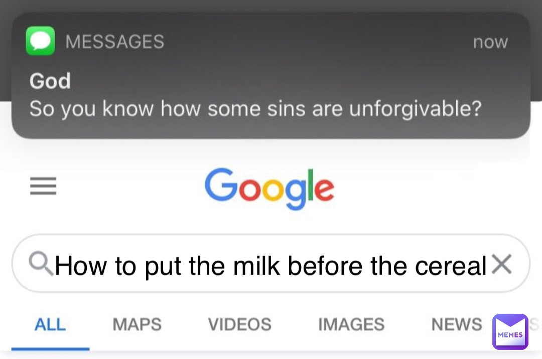 How to put the milk before the cereal
