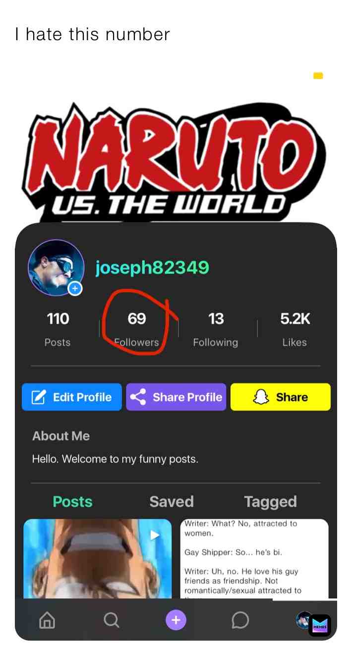 #meme #jokes #funny #notfunny #number #69 #sixnine #ihateit