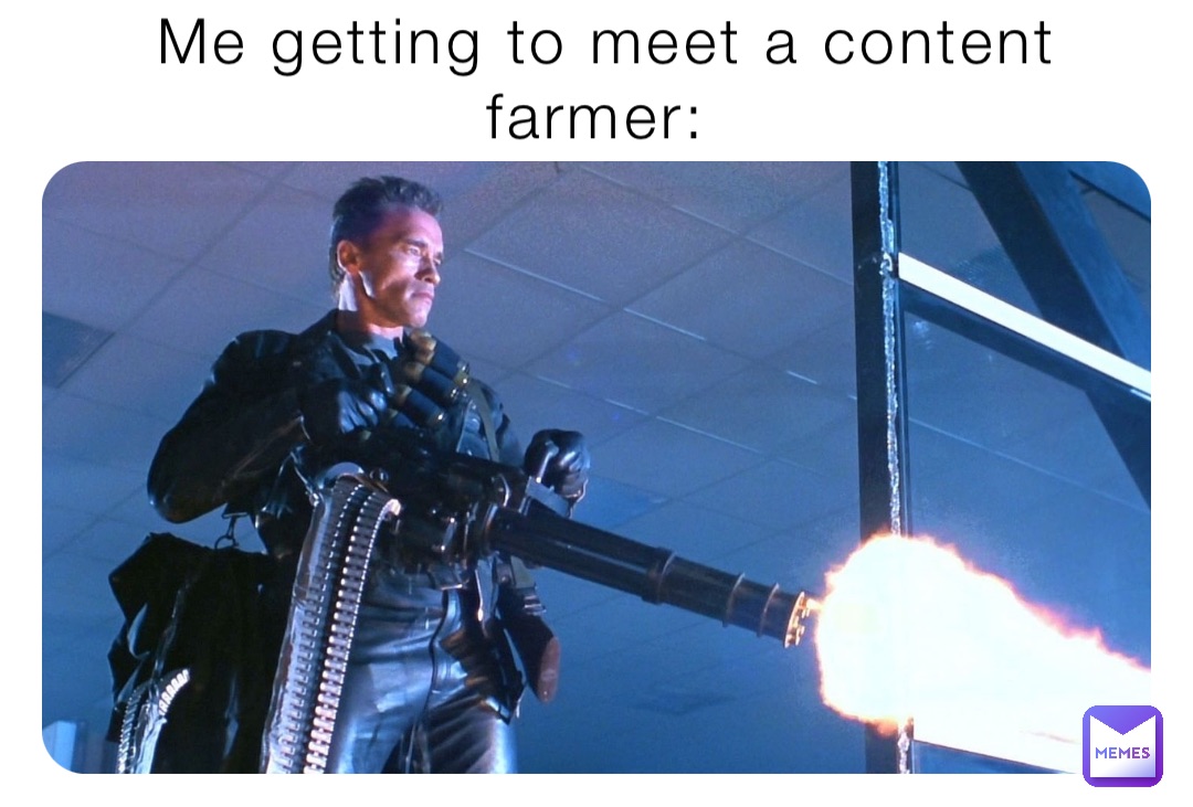 Me getting to meet a content farmer: