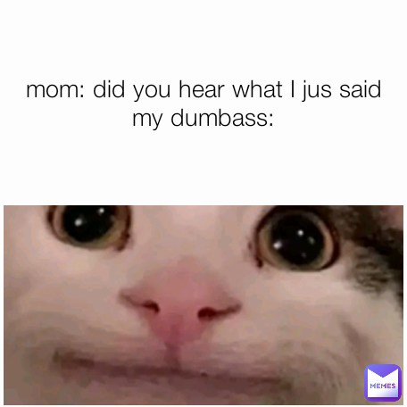 mom: did you hear what I jus said
my dumbass: