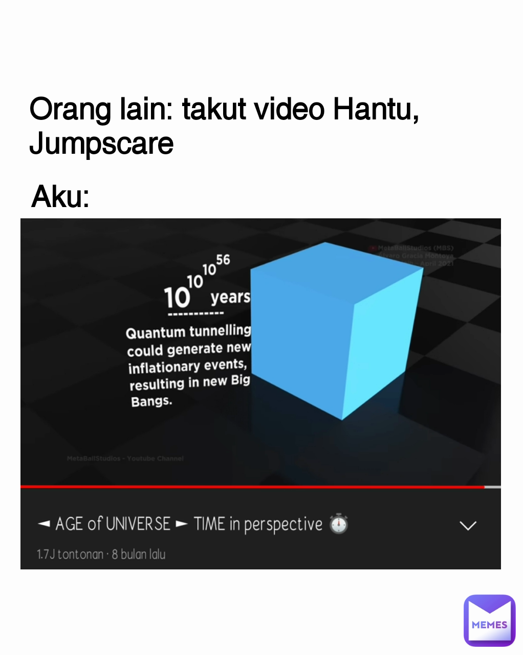 Aku: Orang lain: takut video Hantu, Jumpscare Type Text